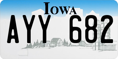 IA license plate AYY682