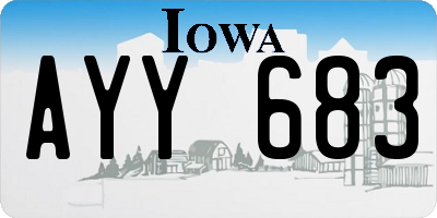 IA license plate AYY683