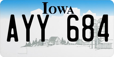 IA license plate AYY684