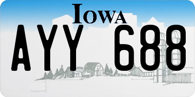 IA license plate AYY688