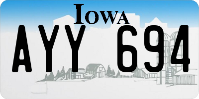 IA license plate AYY694