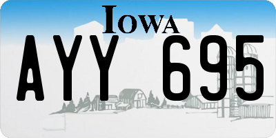 IA license plate AYY695