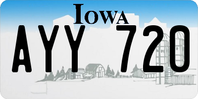 IA license plate AYY720