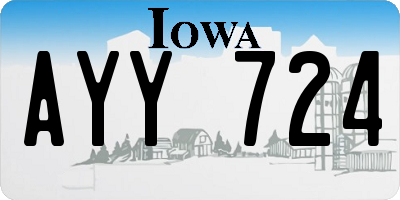 IA license plate AYY724