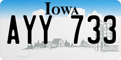 IA license plate AYY733