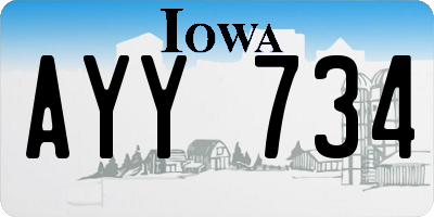 IA license plate AYY734