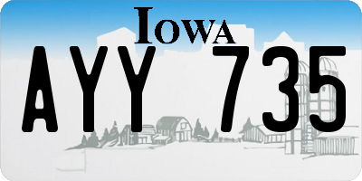 IA license plate AYY735