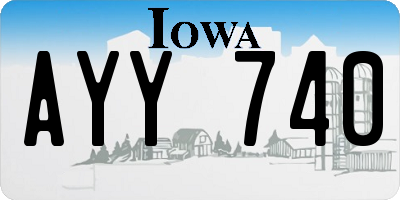 IA license plate AYY740