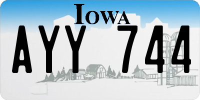 IA license plate AYY744
