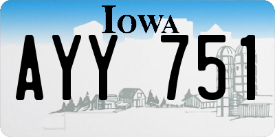 IA license plate AYY751