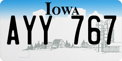 IA license plate AYY767