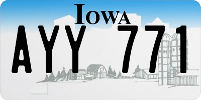 IA license plate AYY771