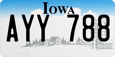 IA license plate AYY788