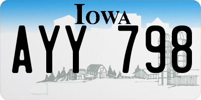 IA license plate AYY798