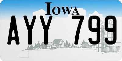 IA license plate AYY799