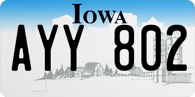 IA license plate AYY802