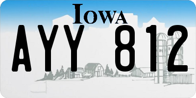IA license plate AYY812
