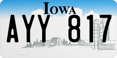IA license plate AYY817