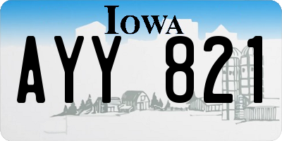 IA license plate AYY821