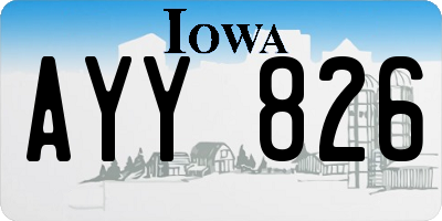IA license plate AYY826