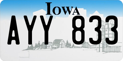 IA license plate AYY833