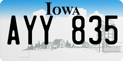 IA license plate AYY835