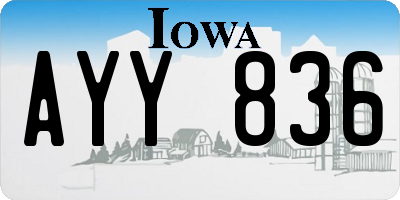 IA license plate AYY836