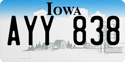IA license plate AYY838