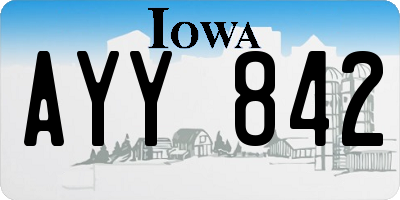IA license plate AYY842