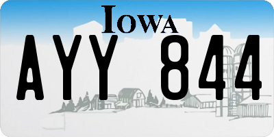 IA license plate AYY844