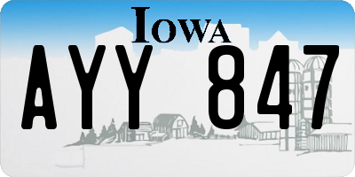 IA license plate AYY847