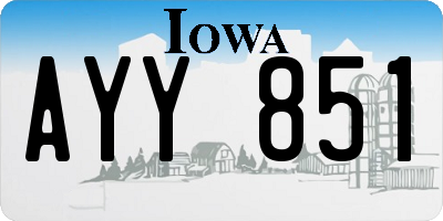 IA license plate AYY851