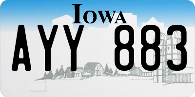 IA license plate AYY883