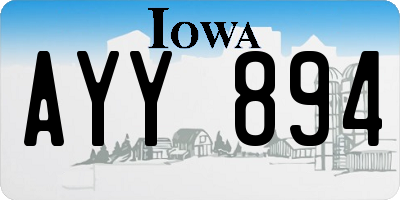 IA license plate AYY894