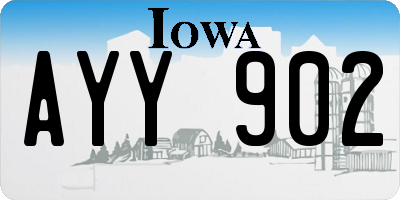 IA license plate AYY902