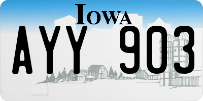 IA license plate AYY903