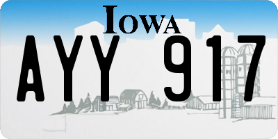 IA license plate AYY917