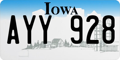 IA license plate AYY928