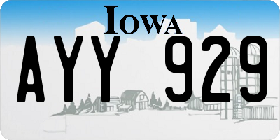 IA license plate AYY929