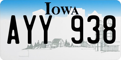 IA license plate AYY938
