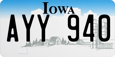 IA license plate AYY940