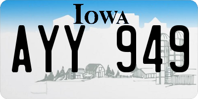 IA license plate AYY949