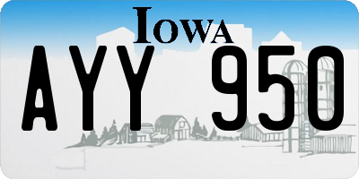 IA license plate AYY950