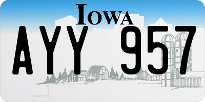 IA license plate AYY957