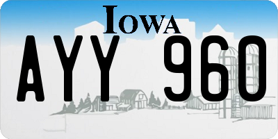 IA license plate AYY960