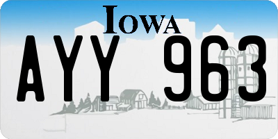 IA license plate AYY963