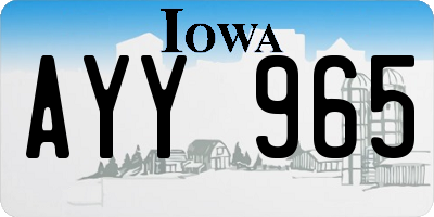IA license plate AYY965