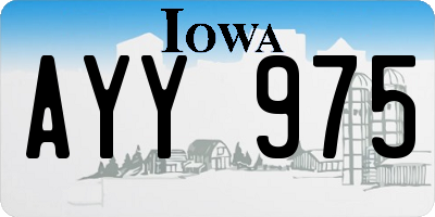 IA license plate AYY975