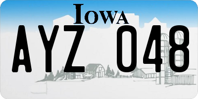 IA license plate AYZ048