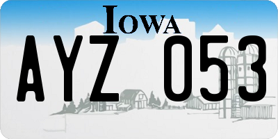 IA license plate AYZ053